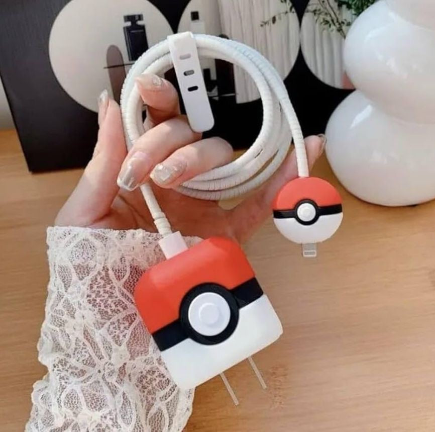 Pokeball Trainer 3D Case Set - Apple 18W/20W Compatible