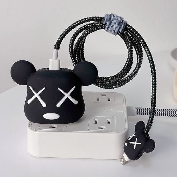 KAWS Shadow Black 3D Case Set - Apple 18W/20W Compatible