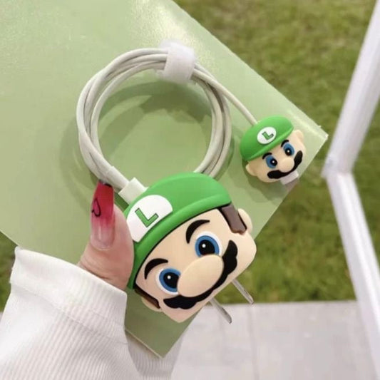 Luigi Green Hat 3D Case Set - Apple 18W/20W Compatible