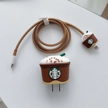 Starbucks Frappe Top 3D Case Set - Apple 18W/20W Compatible