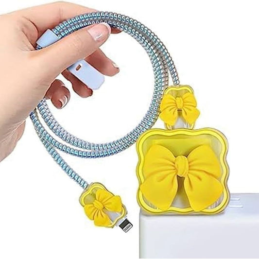 Sunbeam Yellow Bow 3D Case Set - Apple 18W/20W Compatible