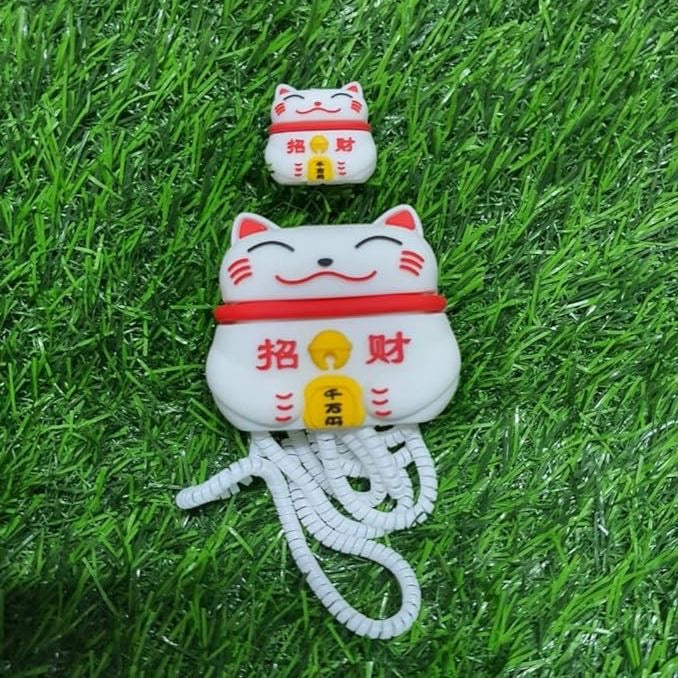 Lucky Cat Charm 3D Case Set - Apple 18W/20W Compatible